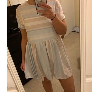 Shein Pink & Blue Striped Dress
